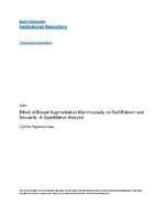 Effect of breast augmentation mammoplasty on self-esteem and sexuality : a quantitative analysis